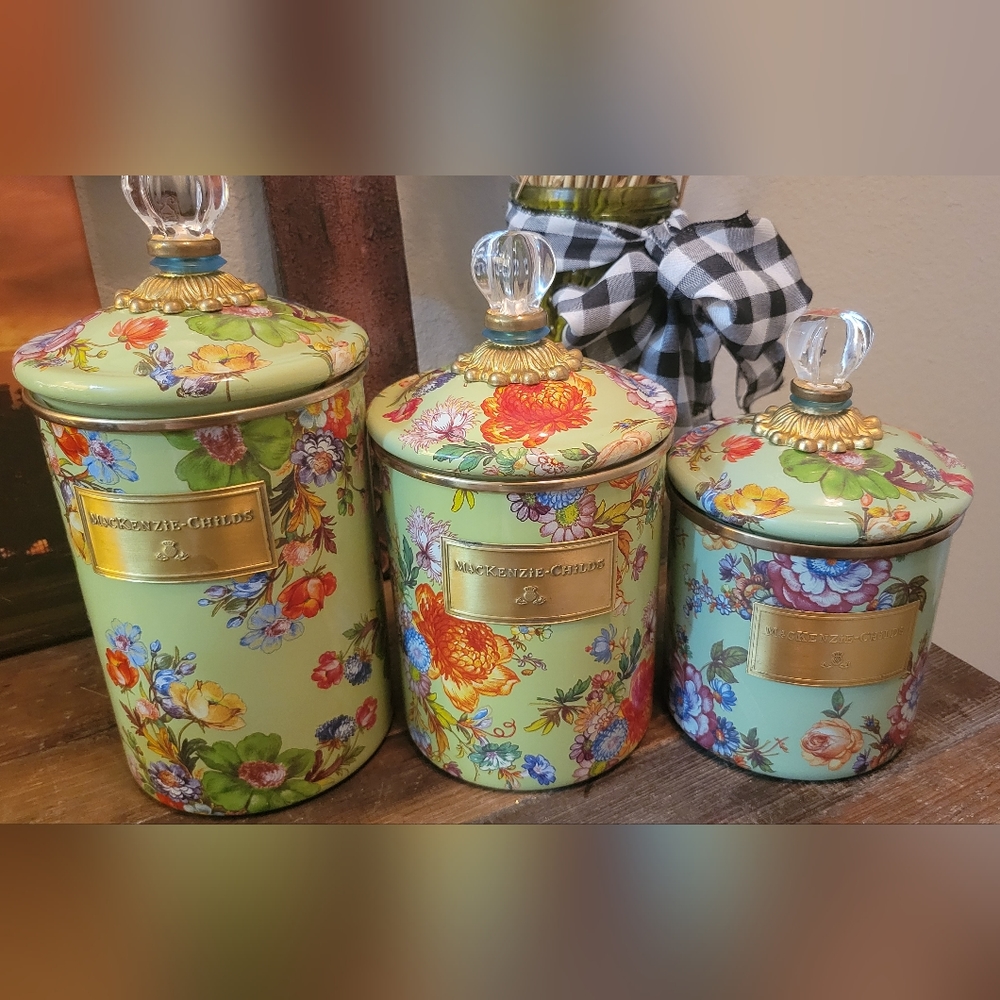 Mackenzie Child's Flower Market Canisters (Green)